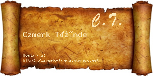 Czmerk Tünde névjegykártya